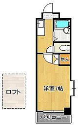 パノラマプラザ 1Kの間取図画像