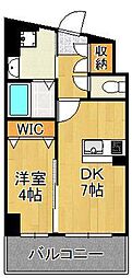 レジェンド黒崎2 1DKの間取図画像