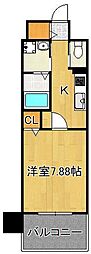 レジェンド黒崎 1Kの間取図画像