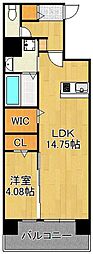 レジェンド黒崎 1LDKの間取図画像