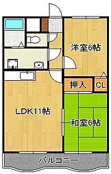 メゾン森下パーク 2LDKの間取図画像