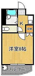 キャステール八千代 1Kの間取図画像