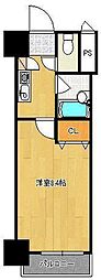 ギャラン筒井 1Kの間取図画像