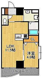 サンシャイン長崎街道・黒崎 1LDKの間取図画像