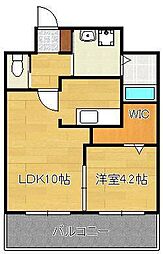 アルカーノ 1LDKの間取図画像