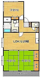 クレベール皇后崎 3LDKの間取図画像