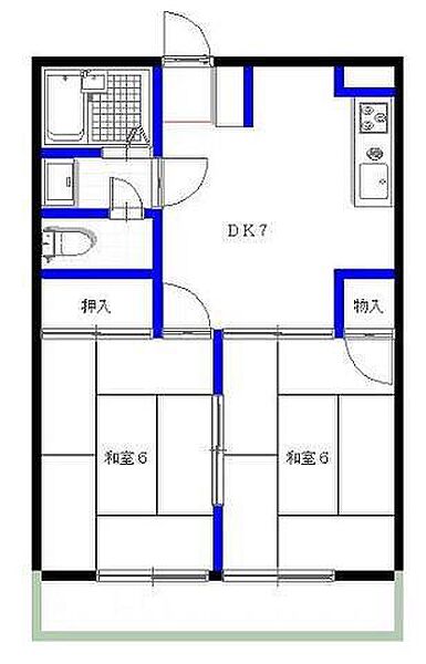 アカラ引野 ｜福岡県北九州市八幡西区引野3丁目(賃貸マンション2DK・1階・40.81㎡)の写真 その2