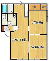 ディアス大原  ｜ 福岡県北九州市八幡西区町上津役東1丁目（賃貸アパート2LDK・1階・50.78㎡） その2