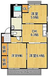 ソレイユドミール溝堀B棟 2階
