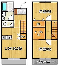 CS黒崎 2LDKの間取図画像