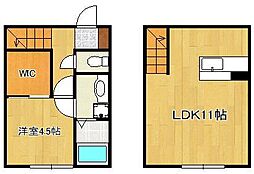 アイナス A棟 1LDKの間取図画像