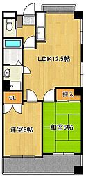 ハーモナイズ361 2LDKの間取図画像