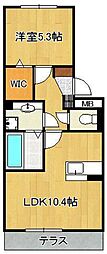 セントラルパーク三ヶ森 1LDKの間取図画像