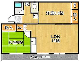 ヴィラナリー中間II 4号棟  ｜ 福岡県中間市大字上底井野（賃貸マンション2LDK・3階・51.34㎡） その2