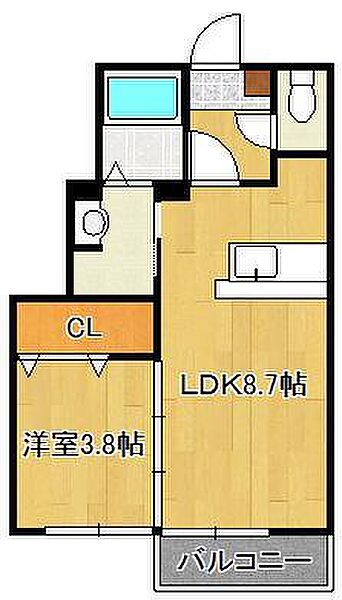 グラン岡垣I ｜福岡県遠賀郡岡垣町中央台1丁目(賃貸アパート1LDK・1階・30.33㎡)の写真 その2