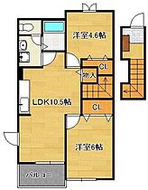 エヴァーグリーンF  ｜ 福岡県直方市大字山部（賃貸アパート2LDK・2階・51.67㎡） その2