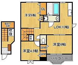 シャルマン浮島I  ｜ 福岡県遠賀郡水巻町二東2丁目（賃貸アパート3LDK・2階・65.57㎡） その2