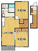 ベルデュールII  ｜ 福岡県中間市岩瀬西町（賃貸アパート2LDK・2階・51.29㎡） その2