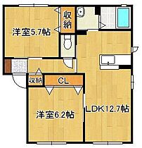 スクーデリア2007　B棟  ｜ 福岡県宮若市沼口（賃貸アパート2LDK・1階・54.81㎡） その2