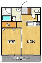 セントラルコーポII  ｜ 福岡県中間市長津1丁目（賃貸アパート1LDK・1階・34.78㎡） その2