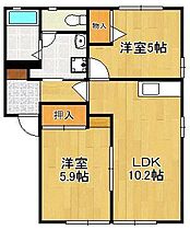 フレグランス通谷  ｜ 福岡県中間市通谷6丁目（賃貸アパート2LDK・1階・49.76㎡） その2