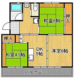 ビレッジハウス直方 2号棟 2階/-