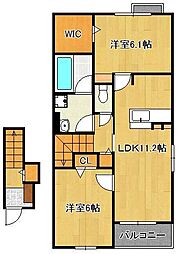 ボスカートB.4 2LDKの間取図画像