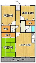 メゾンオオギ  ｜ 福岡県中間市桜台1丁目（賃貸アパート3LDK・3階・58.00㎡） その2