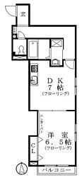 プレジール 1DKの間取図画像