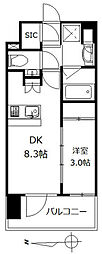 アトラスリベルタ新中野 1DKの間取図画像