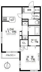 Baum 1LDKの間取図画像