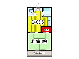 第一ミヨシハイツ 1DKの間取図画像