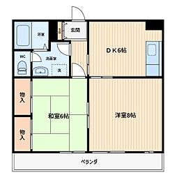 メゾンプルミエ 2DKの間取図画像