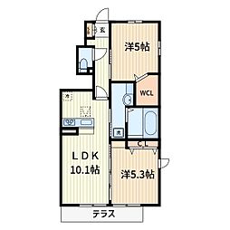 セジュール 1LDKの間取図画像