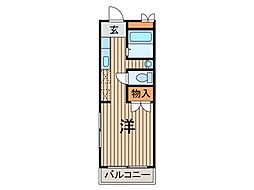 グレートラビ ワンルームの間取図画像
