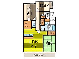 フォレストコート 3LDKの間取図画像