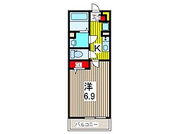 リブリ・OGW蕨2 1Kの間取図画像