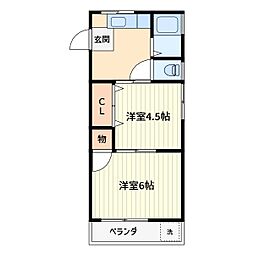 ダイシンコーポ 2Kの間取図画像