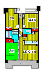 レクセルプラザ西川口 3LDKの間取図画像