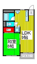 コートハウス芝 1LDKの間取図画像