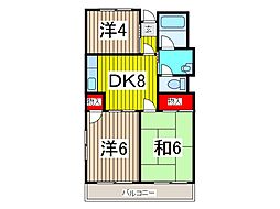 ドムス・ケーブ 3DKの間取図画像