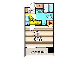 プレセダンヒルズ西川口 1Kの間取図画像