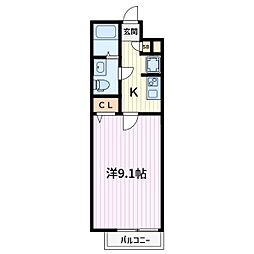 T-2nd 1Kの間取図画像