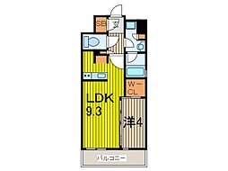 サンクレイドル川口並木 1LDKの間取図画像