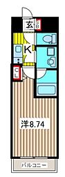 REXZY西川口AZ 1Kの間取図画像