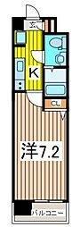 アルファコート西川口-19 1Kの間取図画像