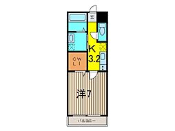 ユートリーX 1Kの間取図画像