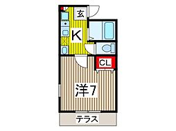 ルーチェソラーレ 1Kの間取図画像
