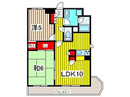 パークスクエア西川口 2LDKの間取図画像