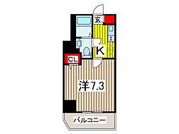 アルファコート西川口26 1Kの間取図画像